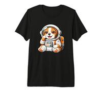 Cute Beagle Astronaut Exploring Space Premium T-Shirt