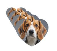 Cute Beagle Car Air Fresheners 4 Pcs Funny Hanging Car Air Fresheners Cute Long Lasting Scented Mirror Hanging Decoration Ornaments Gift For Men Women Heart Shape