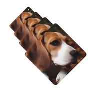 Cute Beagle Car Air Fresheners Cards Set of 4 Pieces Personalized Car Fresheners Gifts for Men Women Auto Aromatherapy Tablets Hanging Scented Cards for Wardrobe Bathroom