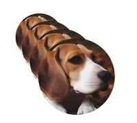 Cute Beagle Car Air Fresheners Cards Set of 4 Pieces Personalized Car Fresheners Gifts for Men Women Auto Aromatherapy Tablets Hanging Scented Cards for Wardrobe Bathroom