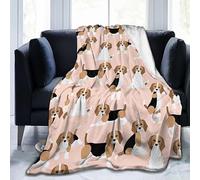 Cute Beagle Dog Blanket Soft Lightweight Throw Blankets Cozy Flannel Bed Throws for Sofa Couch Travel Home Room Bedroom Decor Gifts for Boys Girls Kids Adults 60"x50"