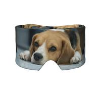 Cute Beagle Dog Lies On Floor, Full Eye Covers Light Blocking Eye Mask Sleep Eye and Ear Muffs