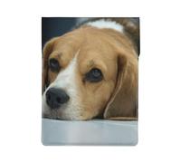 Cute Beagle Dog Lies On Floor, PU Leather Laptop Sleeve, Notebook Bag Laptop Case Sleeve Tablet Briefcase