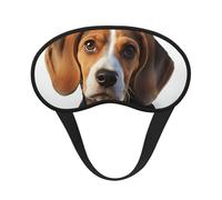 Cute Beagle Dog Sleep Mask for Women Girls Men Soft Comfortable Eye Mask with Adjustable Strap Blackout Eye Sleep Shade Cover for Travel Yoga Nap Shift Work