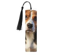 Cute Beagle Dog Wooden Bookmark Book Lovers Tassels Crafts Accessories Reading Book Club Party