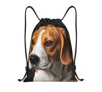 Cute Beagle Dogs Men Women Pe Bag Durable Drawstring Backpack Foldable String Backpack For Picnic Hiking Football