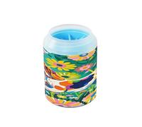 Cute Beagle Flower Portable Pet Foot Cleaner with Soft Silicone Brush Pets Bathing Brush for Small Medium Large Breed Dogs/Cats