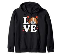 Cute Beagle Lover Dog Mom Pet Owner Zip Hoodie