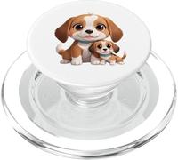 Cute Beagle Mom and Puppy Dog Lovers PopSockets PopGrip for MagSafe