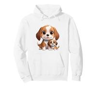 Cute Beagle Mom and Puppy Dog Lovers Pullover Hoodie