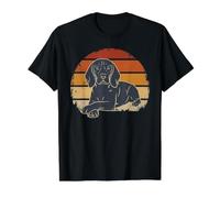 Cute Beagle Portrait Vintage Retro Sunset Dog Lover Art Value Graphic T-Shirt, Men, Black, L