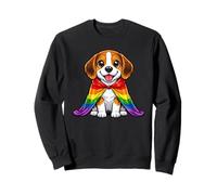 Cute Beagle Puppy Pride Dog Rainbow Cape LGBTQ+ Sweatshirt