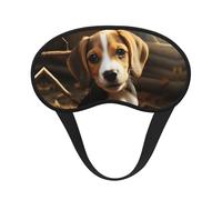 Cute Beagle Sleep Mask for Side Sleeper, Blackout Eye Mask for Women Men, Zero Pressure Sleeping Masks Soft Breathable Eye Cover Comfortable Blindfold Eyeshade for Night Sleep