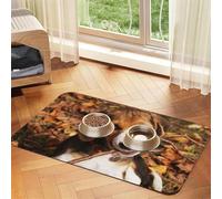 Cute Beagle,Waterproof Pet Feeding Mat,PU Leather Placemats for Cat Dog Water Bowl,Food Mats,30x45cm