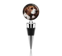 Cute Beagle Wine Stoppers - Stainless Steel Wine Bottle Stopper with Silicone Seal, Reusable Beverage Preserver, Freshness Keeper, Leak Proof Bottle Sealers Ideal Accessories Gift