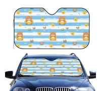 Cute Bear And Ducks Car Windshield Sun Shades Sun Blocker Universal Uv Car Front Window Sunshade For Hatchbacks Automotive Keep Interior Cool 76x140cm