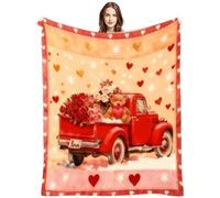 Cute Bear Blanket,Couple Bear Blanket,Super Soft Romantic Gift For Her Him, Perfect For Couple, Anniversary, Wedding, Birthday, Valentine's Day Present For Wife, Husband, Girlfriend, Boyfriend (red2)