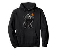 Cute Bear Butterfly Wildlife Nature Lover Pullover Hoodie