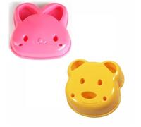 Cute Bear Design 2-Piece Sandwich Cutter Set - Portable Bread Mold for Children's Adorable Sandwiches, Perfect for Breakfast & Lunch
