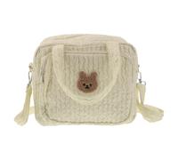 Cute Bear Diaper Bag Tote for Moms, Single Shoulder | Nylon Build, Pink Finish, Multiple Compartments, Easy Clean Surface, Short Trips and Hospital Use