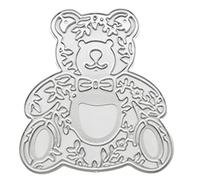 Cute Bear Die Cut Metal Cutting Die Embossing Template Christmas Party Supplies Card Making Furniture Decoration Flower Card Making Scrapbooking Leather Earrings