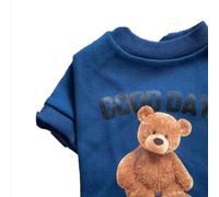 Cute Bear Dog Clothes Soft Comfortable Warm Round Neck Cartoon Dog Clothes for Pets (L)