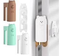 Cute Bear Door Hinge Pinch Guard, Silicone Door Pinch Protector & Anti-Slam Stopper, Proofing Safety Device to Prevent Finger Pinching, 3pcs Set for Home Doors, Child Safety Protection