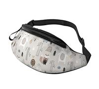 Cute Bear Fox Hedgehogs Crossbody Bag Runner Small Hip Pouch Bum Bag Running Waistpack Bumbag Beltbag Sport Slim Fashionable for Jogging Hiking Woman