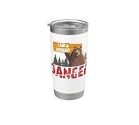Cute Bear Gifts - Danger I Am a Hugger - Bears Hug Gift Stainless Steel Insulated Tumbler
