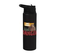 Cute Bear Gifts - Danger I Am a Hugger - Bears Hug Gift Stainless Steel Insulated Water Bottle