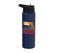 Cute Bear Gifts - Danger I Am a Hugger - Bears Hug Gift Stainless Steel Insulated Water Bottle