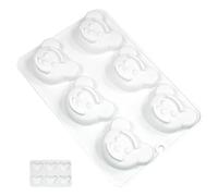Cute Bear Head DIY 6 Cavities Silicone Chocolate Mold | Non-stick Finish, Smooth Texture, for Cookies and Biscuit Dough, Home Baking
