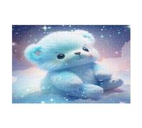 Cute Bear Jigsaw Puzzles for Kids 1000 Pieces 3d Wooden Puzzle Decompression Game for Adults Women Girl Educational Game Toys （75×50cm）
