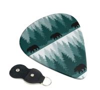 Cute Bear Mountain Lover Guitar Picks 6 Pack Premium Celluloid Guitar Pick Variety Pack Thin Medium Gauges for Acoustic Guitar Electric Guitar Bass - 0.71mm