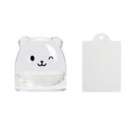 Cute Bear Nail Stamper With Scraper Silicone Set French Tip Stamp Jelly Nails Art Manicures Tool With Scraper Bear Nails Art Jelly French Tip Stamp