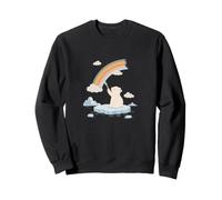 Cute Bear Painting a Rainbow Animal Motif Sweatshirt