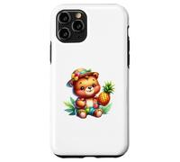 Cute Bear Pineapple Tropical Vacation Cartoon Case for iPhone 11 Pro