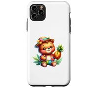 Cute Bear Pineapple Tropical Vacation Cartoon Case for iPhone 11 Pro Max