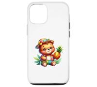 Cute Bear Pineapple Tropical Vacation Cartoon Case for iPhone 12/12 Pro