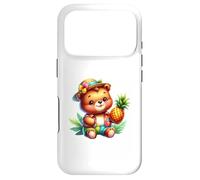 Cute Bear Pineapple Tropical Vacation Cartoon Case for iPhone 17 Pro