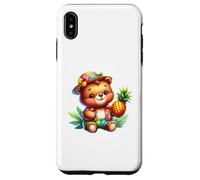 Cute Bear Pineapple Tropical Vacation Cartoon Case for iPhone XS Max