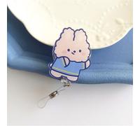 Cute Bear Retractable Badge Reel ID Name Tag Card Badge Holder Reels Work Card Clip Office Supplies for Nurse, Student(5)