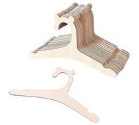 Cute Bear-Shaped Baby Hangers - 30pcs Heavy Duty Wooden Toddler Hangers 9x5in with Grooves for Home Closet