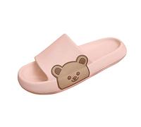 Cute Bear Sliders for Women Man UK Clearance,Unisex Beach Slides Non-Slip Lightweight Slippers Bath Pool Bathroom Shower Slide EVA Sandals Cloud Slipper Soft Pillow Flip Flop for Indoor & Outdoor
