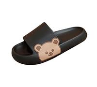 Cute Bear Sliders for Women Man UK Clearance,Unisex Beach Slides Non-Slip Lightweight Slippers Bath Pool Bathroom Shower Slide EVA Sandals Cloud Slipper Soft Pillow Flip Flop for Indoor & Outdoor