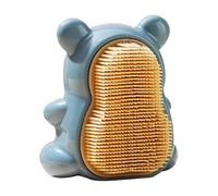 Cute Bear Soft Bristle Nail Brush, Baby Nail Scrubber Brush with Natural Soft Bristles Handle Grip for Comfort, Gently Cleans Kids Nails Brushs, Nails Cleaning Brushs for Kid's Nailss(Blue)