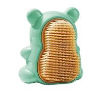 Cute Bear Soft Bristle Nail Brush, Baby Nail Scrubber Brush with Natural Soft Bristles Handle Grip for Comfort, Gently Cleans Kids Nails Brushs, Nails Cleaning Brushs for Kid's Nailss(Green)