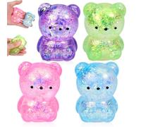 Cute Bear Squishy, Cute Bear Squishy Toys, Soft squishy toys help relieve stress and anxiety, making them the gift for friends - 4pcs