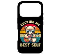 Cute Bear Sunglasses Electric Guitar Distressed Vintage Case for iPhone 17 Pro