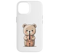 Cute Bear with Violin Illustration Case for iPhone 14